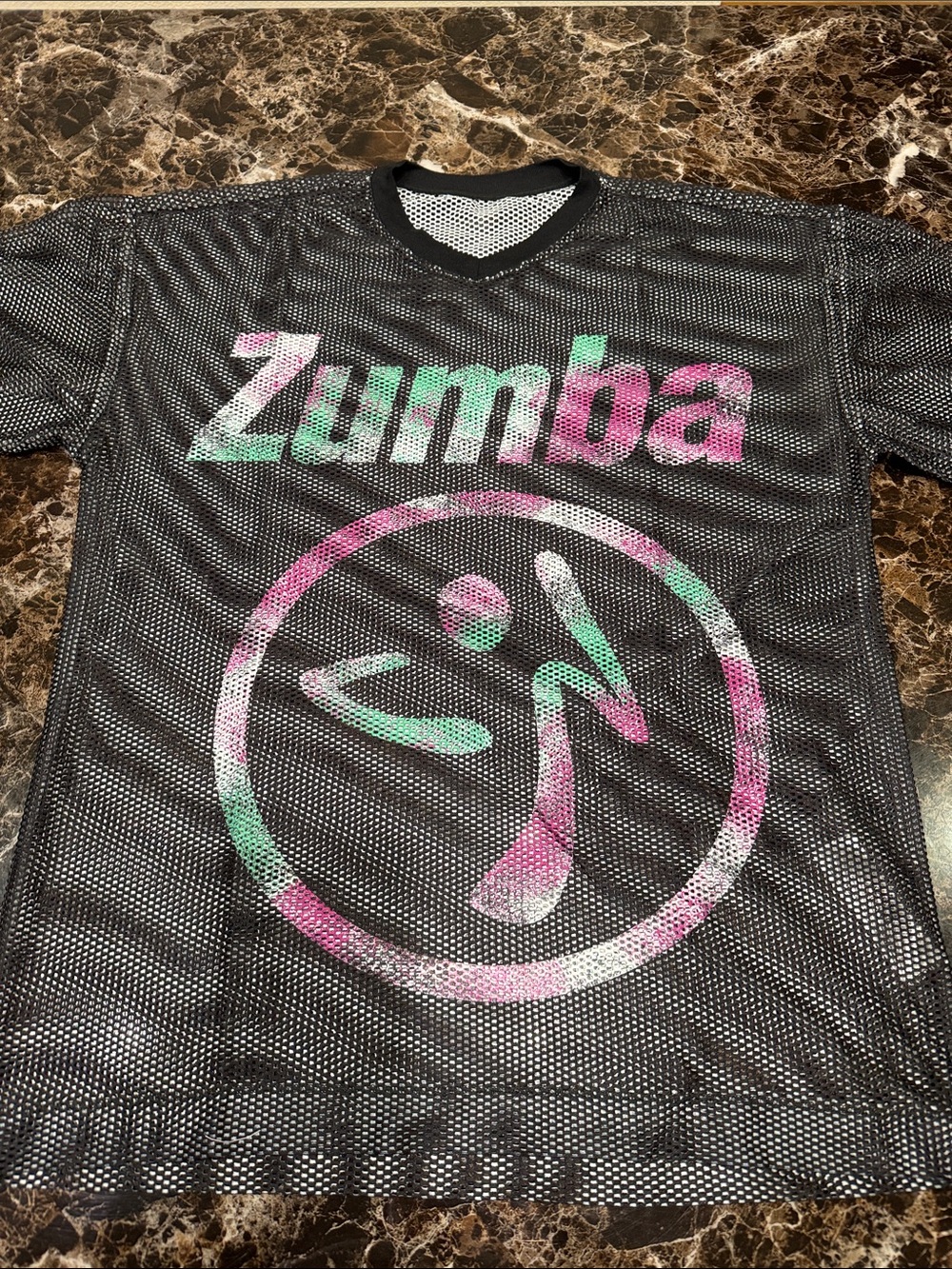 Zumba Fitness Mesh Tee with Pink & Mint Logo (Sold out in ZUMBAWEAR website)